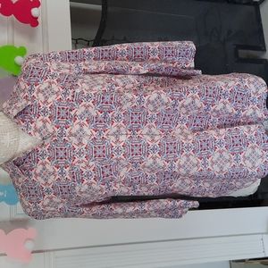Croft & Barrow 3/4 sleeve print blouse. Size L